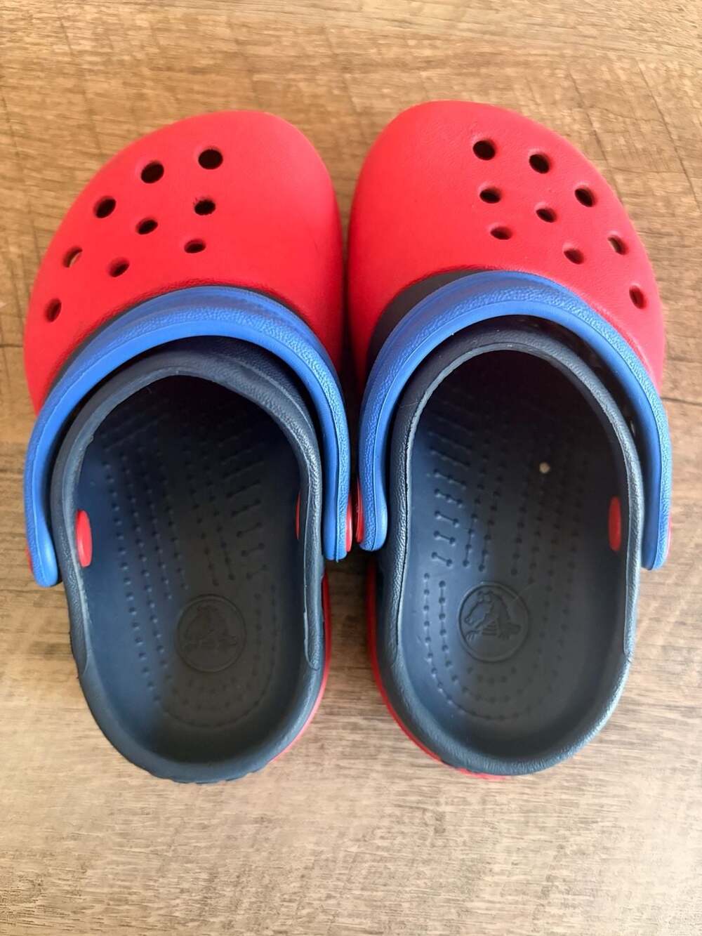 Crocs Kids Electro II Red & Navy Clogs for Boys, Size 6